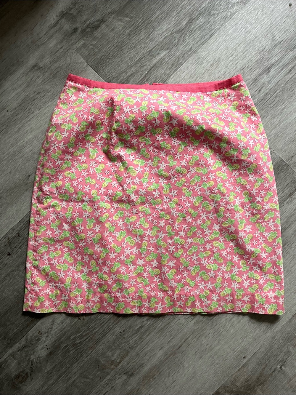 Vintage Lilly Pulitzer Pink Tropical Print Mini Skirt